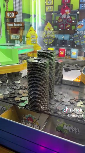 Building towers at Fun Bowl #funbowl #fayettevillega #henrycountyga #arcade #familyfun