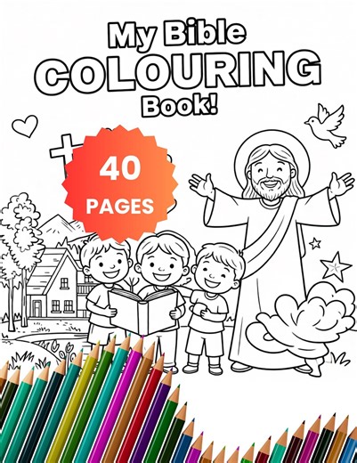 40 Kids Bible Verse Coloring Pages, Sunday School Activity (digital Download) - Etsy