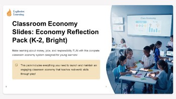 Classroom Economy Slides Economy Reflection : Editable PPT Lesson