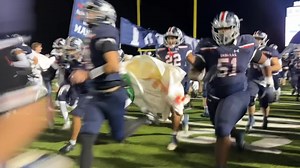 The Manhattan Indians are hyped up and ready to take the field for their 6A Substate matchup against Derby. #sportsinkansas | Sports in Kansas