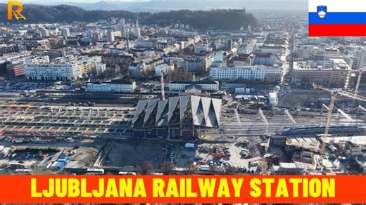 4K Ljubljana Railway Station and Project Emonika Progress (December 2025) Aerial View - Slovenia | Natasa Korazija