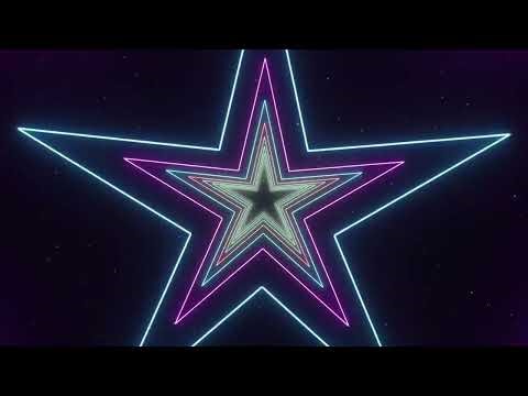 2 Hours of Hypnotic Neon Stars Tunnel ✨ | Colorful Space Loop for Relax, Chill, and Focus