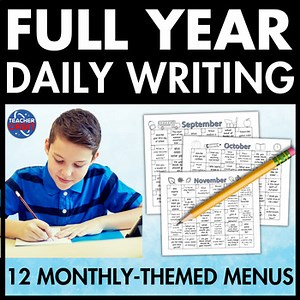 Daily Writing Prompts for the Entire Year Monthly Writing Journal Back to School