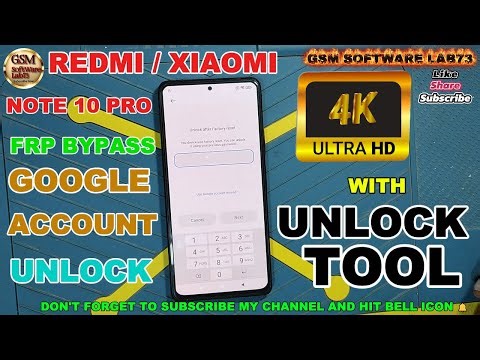 Xiaomi Redmi Note 10 Pro FRP bypass | Redmi Note 10 Pro FRP Unlock | Unlock Tool