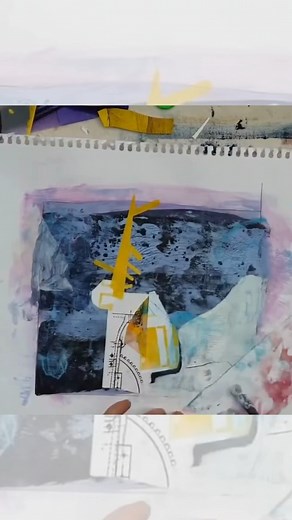 There’s something so freeing about mixing collage, drawing, and painting together. No rules, just play. 🎨 I started with papers I’d already painted, then added bits of collage, stencils, and a touch of acrylics and water-soluble crayons. It’s all about layering, experimenting, and letting design unfold naturally. Check out the vlog in my YouTube channel! . . . . . . . . . . . . . . . #mixedmediaartworks #originalcollage #paintingcourse #abstractoftheday #colorfulpaintings #artinstructor #abstra
