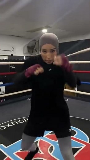 Tina Rahimii muslim female boxer #shorts