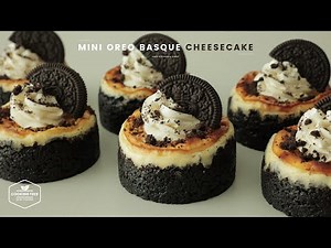 오레오 덕후 필수! 미니 오레오 바스크 치즈케이크 만들기 | 미니 케이크 | For Oreo Lovers! Mini Oreo Basque Cheesecake Recipe