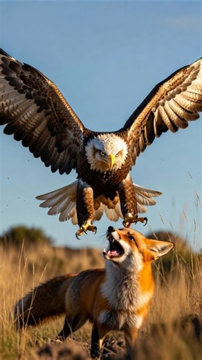 You Won’t Believe What Happens When an Eagle Attacks a Fox! 🦅🦊