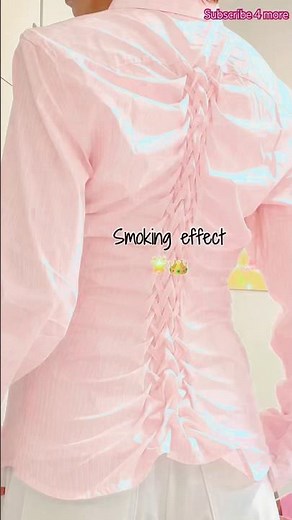 Almost ruined it🤯 Smocking tutorial🦴spine shirt DIY#smocking #diy #upcycle #shorts #trending #fyp