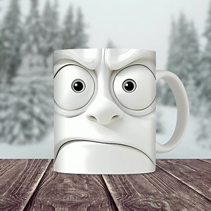 Funny Faces 3D Mug Wrap BUNDLE, Sarcastic Mug Sublimation Design Pngs, 3D Carved Cartoon Face 11oz 15oz Mug Png Template, Digital Download - Etsy UK