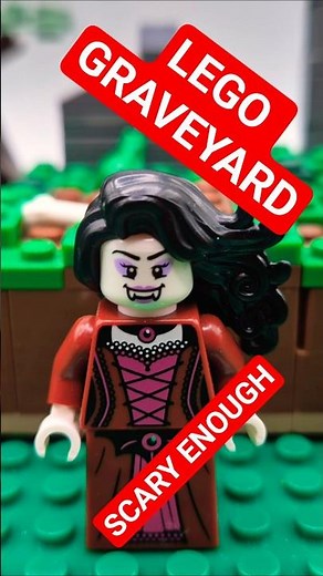 Lego Graveyard Modular Part 1 with Vampire Minifigure #legominifigures #scary