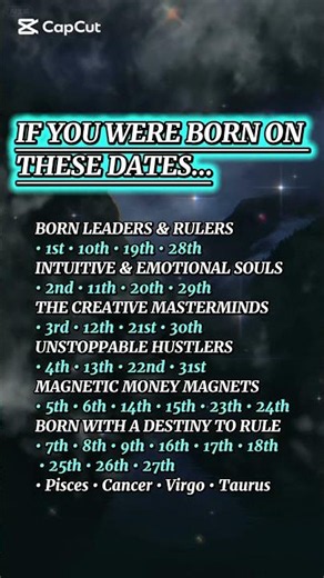 IF YOU WERE BORN ON THESE DATES...‎#shorts #viral #zodiac #trending