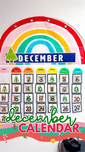 Michelle 🖍 Kinder Teacher on Instagram: "🎄🎅🏽✨ Decided to make an ABC pattern for my December calendar and loved the way it turned out! Comment for the link to these adorable calendar numbers! You can also make an AB or ABB pattern! What are your December goals? 🫶🏽"