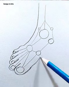 Easy foot drawing Trick 🦶👌 | Sanjay m Arts