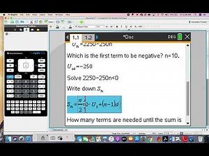 Arithmetic Sequence and Series using the TI Nspire