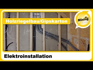Electrical installation in timber frame/plasterboard construction as it is solved in Austria
