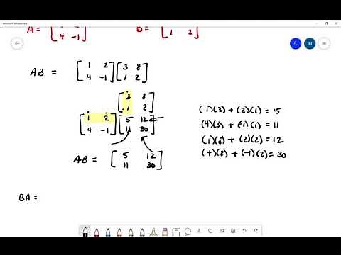 Matrices FInding AB BA AA