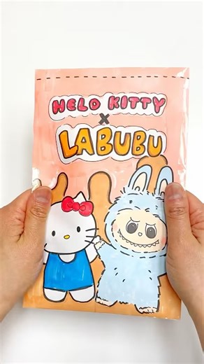 Labubu x Hello kitty paper squishy! #labubu #diy #papercraft #papersquishy #satisfying #asmr | HiHi Paperdiy