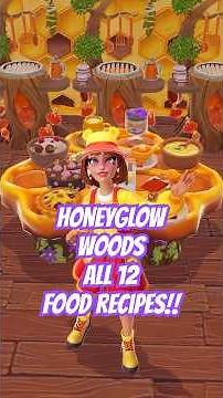 All 12 NEW Honeyglow Woods Meal Recipes! | Disney Dreamlight Valley #shorts #disneydreamlightvalley