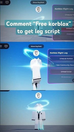 How to get the BLUE Korblox leg effect