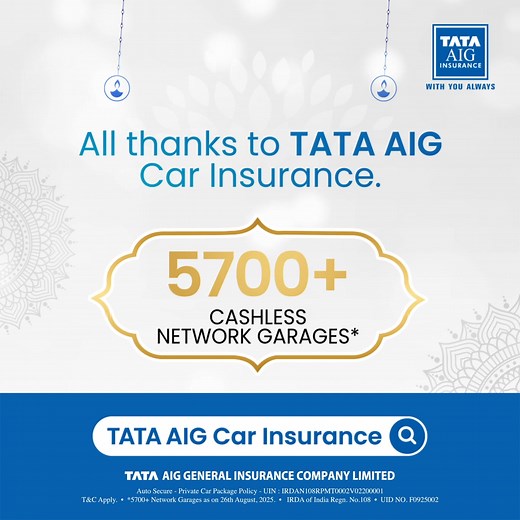 Unlock Hassle-Free Car Insurance with Tata AIG! Get simple, fast & hassle-free coverage for accidental damage, theft protection and more. Zero depreciation cover included. 24x7 assistance available. | TATA AIG
