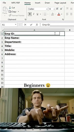 How to create Form in Excel ⚡️ #excel #office #spreadsheet