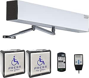 Olideauto Automatic Swing Door,ADA Door Opener AC110V Low Energy for Commercial Door with 2pcs Wireless Handicapped Push Switches