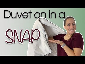 Easiest Way to Put on a DUVET Cover with SNAPS! Simple method to put a cover on by yourself.
