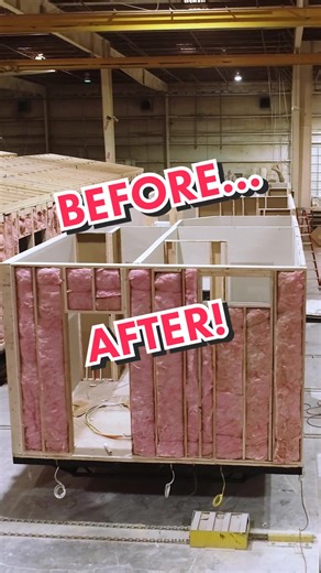A peek into the construction of Titan’s Manufactured homes👀🏡 LINK IN BIO for more info!💻 #fyp #hometour #building #doublewide #mobilehome #manufacturedhome #realestate