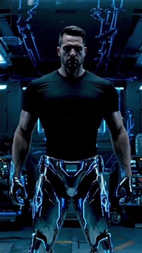 Man Morphs Into Cyborg – Glowing Eyes & Metal Aura 🤯