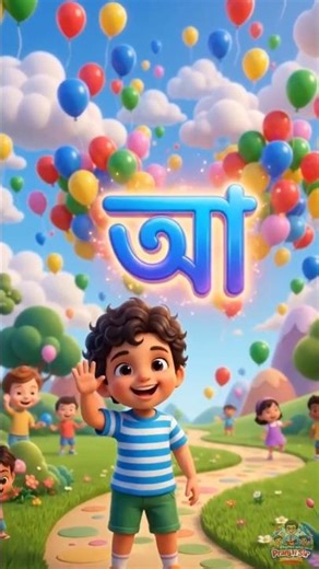 Learn “আ” 😍 with Fun 3D Animation 🥭 Assamese Alphabet #shorts #assamese #assamesecartoon #assam