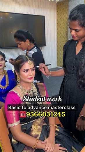 Student work|☎️9566031245| #makeupartist #bridalmakeupacademy #wedding