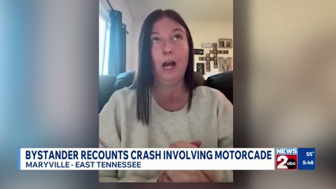 Bystander recounts crash involving JD Vance's motorcade in TN