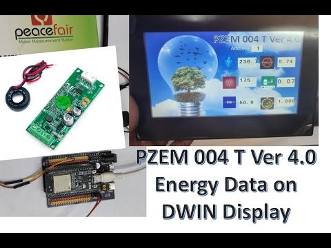 PZEM Ver 4.0 Energy Values on DWIN Display DMG 80480 C070 15WTR