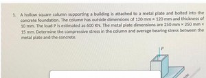 A hollow square column supporting a building is attached to a m... | Filo
