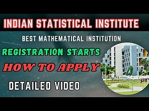 ISI 2025 Registration Starts | How to apply for ISI | IISER INTELLECT