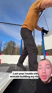 Son terrain devient une patinoire géante ! #travaux #diy #construction #maison #react | Romain Gautier