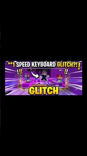 ​1 Speed Keyboard Glitch Found! 😱 | Roblox Speed Simulator Glitch #roblox #robloxglitch
