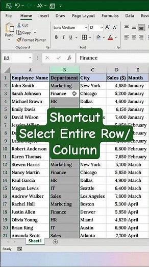 The EASIEST Way to Select Entire Columns & Rows in Excel!