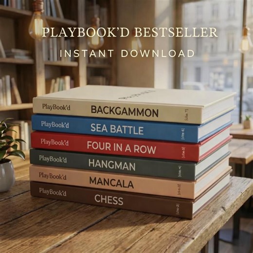 6 Playbook’d 3D Printed Board Games STL Bundle | Fold-up Book-style Board Games Collection | Printable Travel Game Set Digital Download - Etsy UK