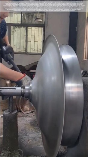 Spin forming a pot: A sheet of stainless steel is gradually "pushed" into the shape of a pot.