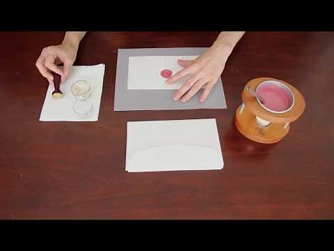 How to wax seal envelopes whit a melting pot