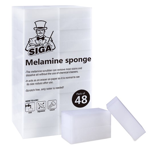 MR.SIGA Melamine Eraser Sponge, Magic Eraser Cleaning Pads, 48 Count, Size 3.1" x 2" x 1"