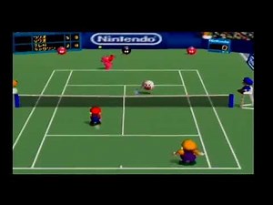 Mario Tennis 64 - Double Match on MAX difficulty - Composite Court