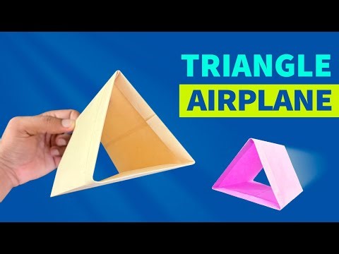 Amazing Triangle Airplane. How to make a triangle shaped paper plane that fly far. #paperairplane