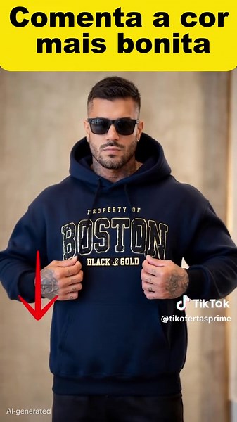 Blusa de Moletom Boston Casaco de Frio Blusão estampado Várias cores linha premium Envio imediato#promo #modamasculina #tiktokshop #ofertas #FY