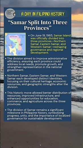 June 19, 1965 - “Samar Split Into Three Provinces”