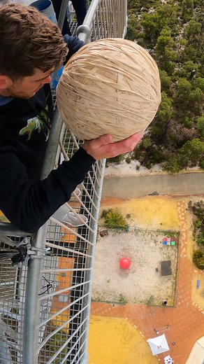 Rubber Band Ball Vs. World’s Largest Exercise Ball 😳
