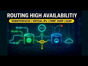 Routing high availability | Subinterfaces, Virtual IPs, FHRP, HSRP, GLBP & dot1q Explained