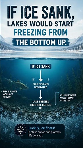 🧊 Chemistry Facts #1: Why Does Ice Float on Water?